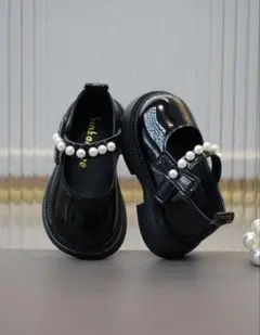新品未使用　黒　パール　フォーマルシューズ　13.5 女の子　発表会　結婚式