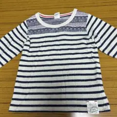 ストライプ柄 長袖セーター 120サイズ