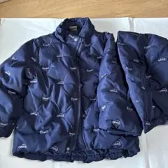 petit main 車刺繍 ダウンコート 06 ネイビー