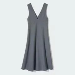 UNIQLO ユニクロ ブラッシュドジャージージャンパースカート グレー S