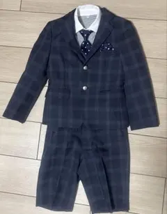 WANDER FACTORY セレモニースーツ 青 チェック120
