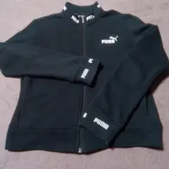 PUMA ブラック ジップアップ パーカー M