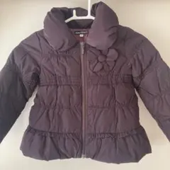 キッズ　110㎝　ベベ　ダウンコート　中綿コート　上着　長袖　パープル　紫色