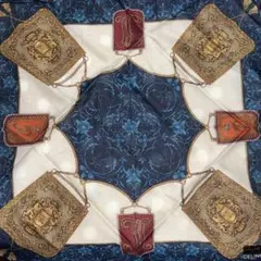 CELINE シルクスカーフ 装飾的デザイン