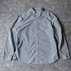 L.L.Bean ギンガムチェック BDシャツ ブルー L相当 クールマックス