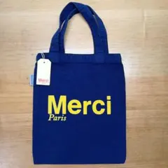 【新品未使用】Merci トートバッグ ミニサイズ　ネイビーのサムネイル