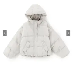 新品未使用【GRL】フード付き中綿ダウンジャケットkd16 アイボリー