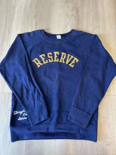 BARNS バーンズ スウェット M ネイビー RESERVE カレッジロゴのサムネイル
