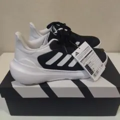 adidas Tensaur Run 3.0 J 黒/白 7 (US)