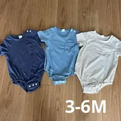 ベビーロンパース 3点セット 3-6M 70 SHEIN 男の子