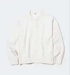 【ユニクロ】美品　UVカットリラックスカーディガン　長袖　ホワイト　Lサイズのサムネイル