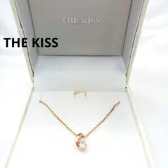 【箱・リボン付 THE KISS ザキッス ピンクゴールド ネックレス ストーンのサムネイル