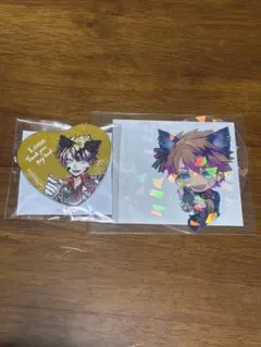 あくねこ　ロノ　缶バッジ　クリアカード