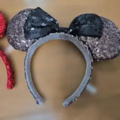 Disneyミニー カチューシャ 2点セット スパンコール☆キラキラ