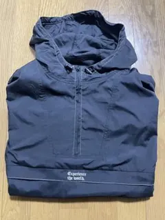 ナイロンジャケット フード付き　セットアップ　ブラック