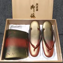 高級和装用バッグと草履のセット ワインレッド系