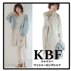 KBF ワッシャー長袖シャツ シアー　ブラウスのサムネイル