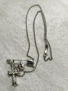お見逃しなく✌️王道 クロス silver925 安ピン 安全ピン ネックレス 