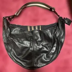 BALLY 黒レザーショルダーバッグ