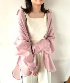 LOWRYSFARM シアーシャツロングスリーブシャツ フリーサイズ　ゆったり