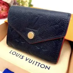 ✨極美品✨ルイヴィトン　ヴィクトリーヌ アンプラント　折り財布　紺　ネイビー