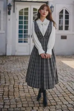 herlipto Classic Plaid Jumper Dress