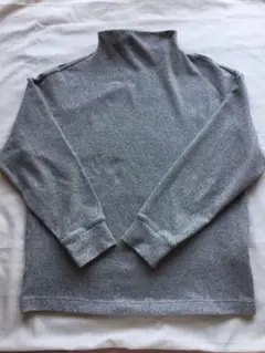 UNIQLO ソフトニットフリースモックネックT グレー系　Mサイズ