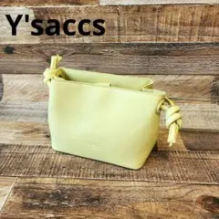 Y'saccs(イザック) 本革 レザーショルダー クリームイエロー