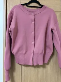 VANNIE U　リングスナップニットカーディガン　ピンク