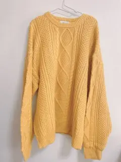 美品 MONO‐MART BIGニット イエロー 黄 M