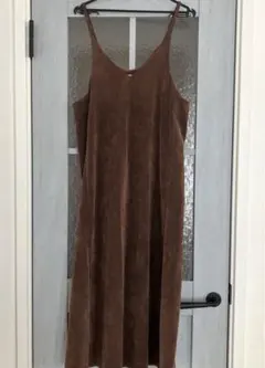 【一回着のみ】＊サマンサモスモス＊SM2 ブラウン キャミソールワンピース