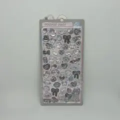 正規品　クーリア商品　ボンボンドロップシール　しろくろボンボン　うさぎ