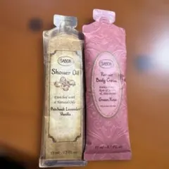 【値下げ】SABON シャワーオイル ボディークリーム試供品2点セットのサムネイル