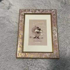 FUJICOLOR ミニーマウス フォトフレーム 写真立て ピンク ゴールド