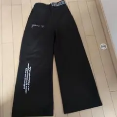 キッズ　ワイドパンツ　黒　ブラック　ダンス　ズボン　150 女子