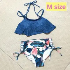 レディース ビキニ セパレート 水着 フリル ボタニカル柄のサムネイル