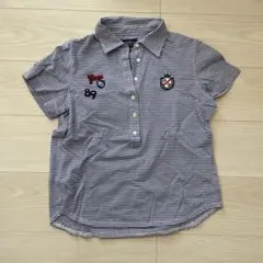 PEARLY GATES ストライプ ポロシャツ M