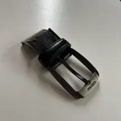 ブラックレザー ベルト 装飾的バックル - メルカリ