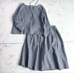 23区　ギンガムチェック スカート　セットアップ　Mサイズ