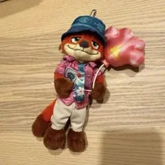 ズートピア　ニック・ワイルド ぬいぐるみバッジ