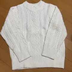 Honeys ケーブルニットセーター 長袖 ホワイト