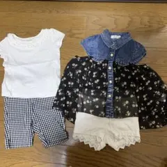 90-95サイズ　4点セット　女の子用　夏服　トップス　パンツ
