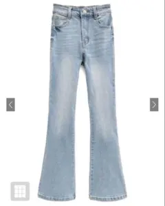 ハイウエストフレアデニムパンツ【cu498】