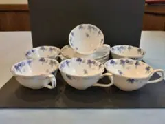 NIKKO青い花柄のティーカップセット 6個+ティーポット