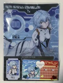 EVA STORE ハート形缶バッジ　クリアファイル　チェキ風カード　綾波レイ