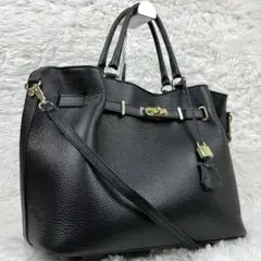 極美品✨MILOS　ミロス　2way　ゴールド金具付き　トートバッグ　イタリア製