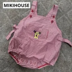 MIKIHOUSE ミキハウス ギンガムチェック ダルマオール ロンパース