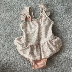 花柄フリル付きベビー水着