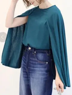 アメリカンホリック 3wayポンチョ風カットプルオーバー　F　緑