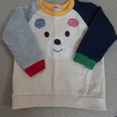 Hot Biscuits クマの顔デザイン トレーナー 100